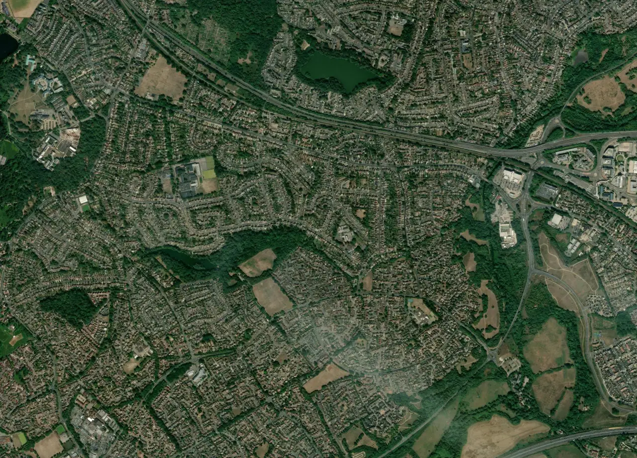 Satellite view of an illustrative area